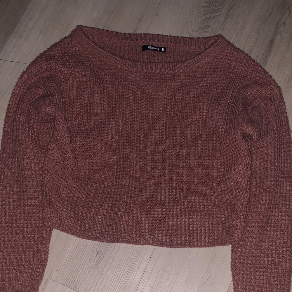 Missguided Brick Red Crew Neck Sweater